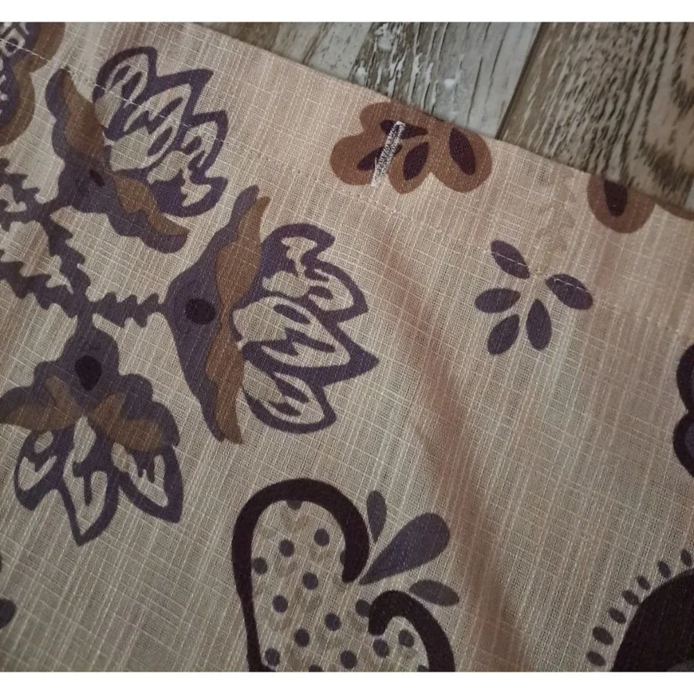 Target Home Fabric Shower Curtain Beige Purple Wild Floral Garden Contemporary